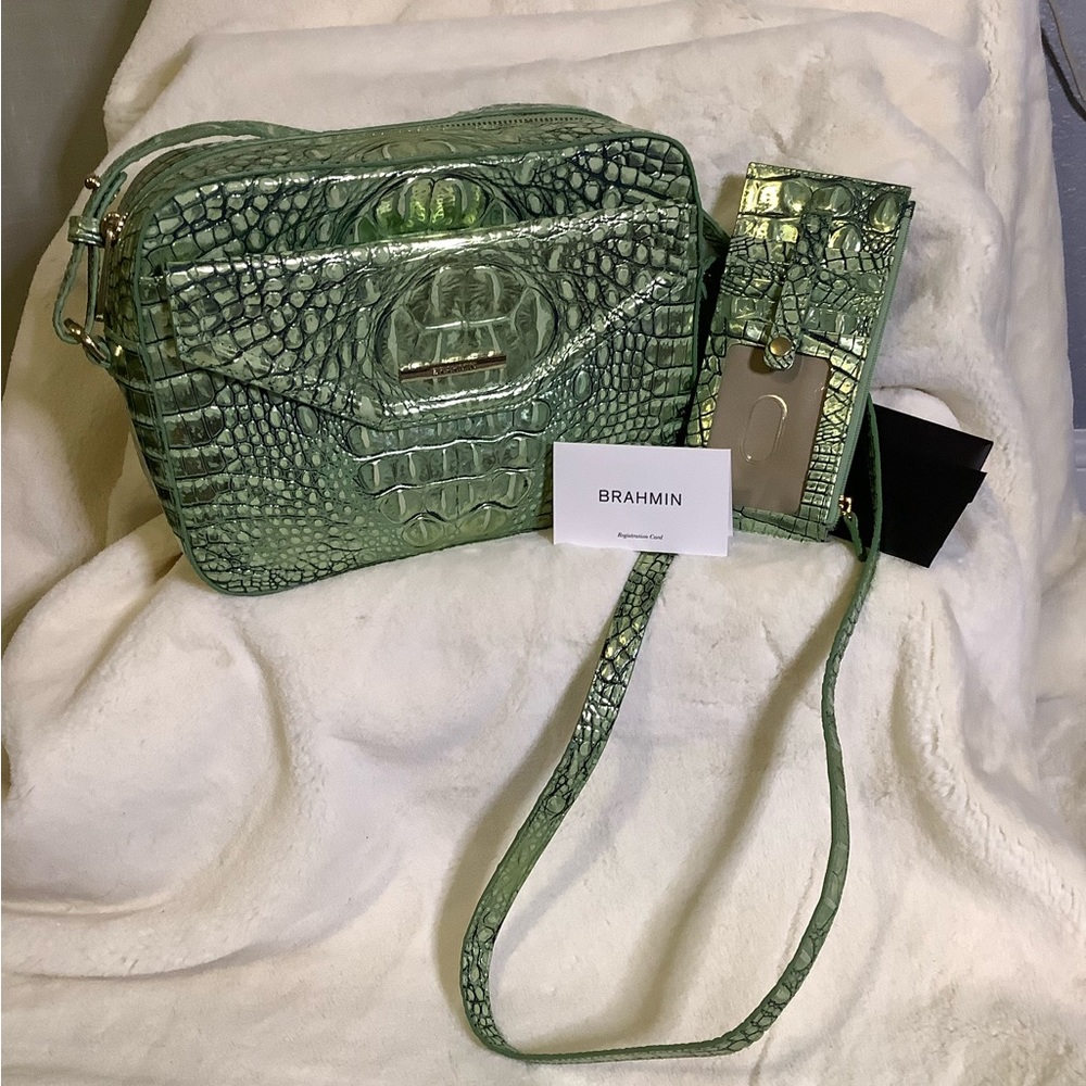 Brahmin Shea Agave Purse & CC Wallet